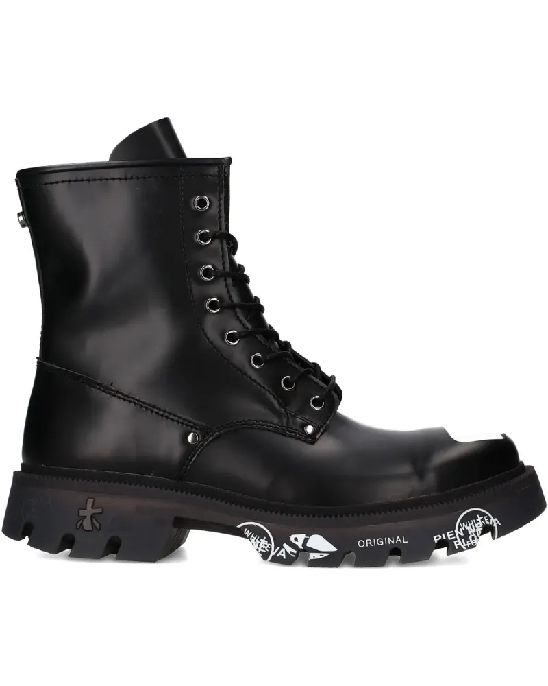 Premiata Brixton lace-up metal boots - Schwarz Schwarz