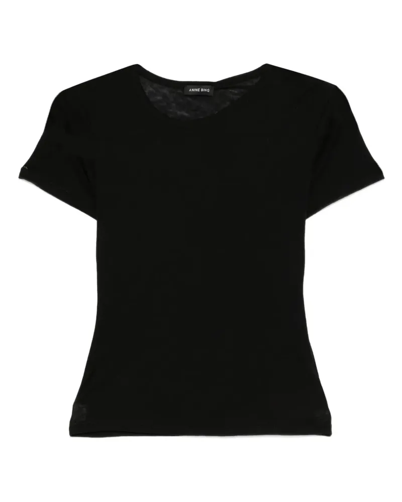 Anine Bing Sylvie crew neck T-shirt - Schwarz Schwarz