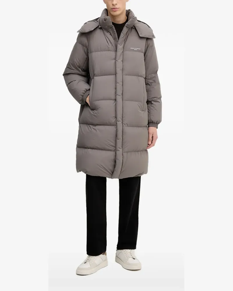 Armani Exchange hooded padded coat - Grau Grau