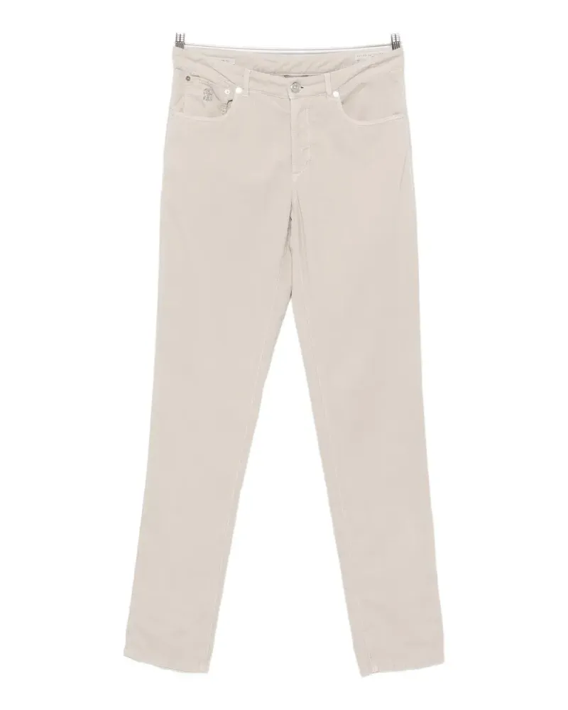 Brunello Cucinelli corduroy straight-leg trousers - Nude Nude