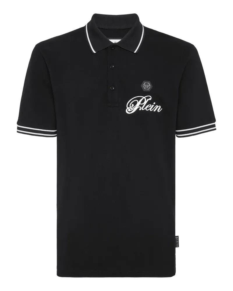 Philipp Plein Poloshirt mit Logo - Schwarz Schwarz