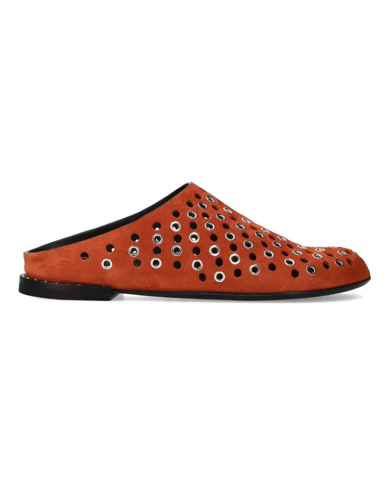 Premiata eyelet-detail mules - Orange Orange