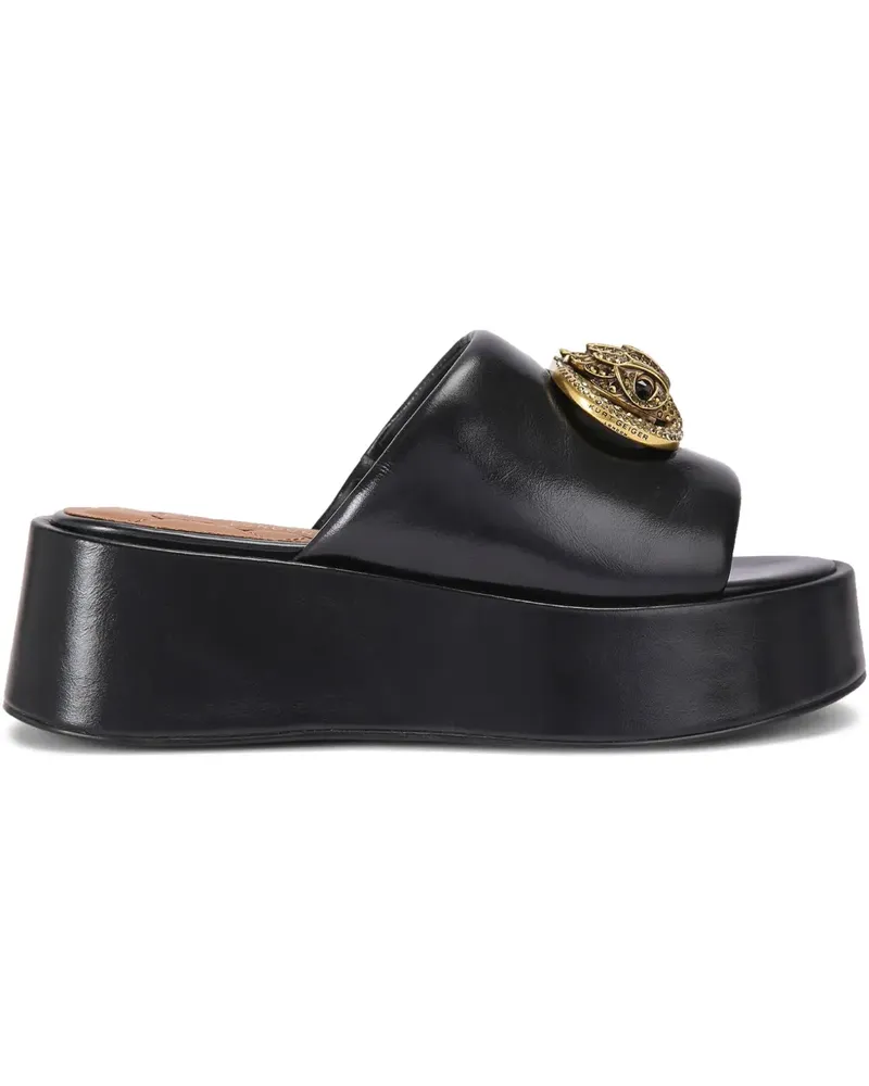 Kurt Geiger Chelsea Flatform-Mules - Schwarz Schwarz