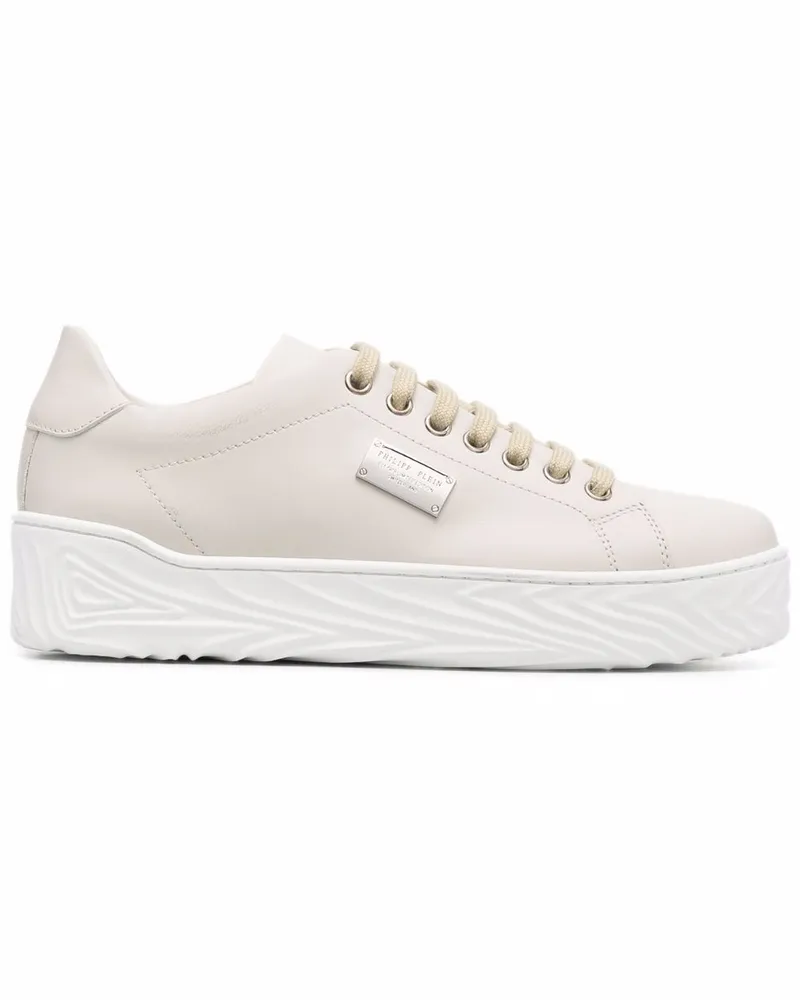 Philipp Plein Sneakers mit Logo-Schild - Nude Nude