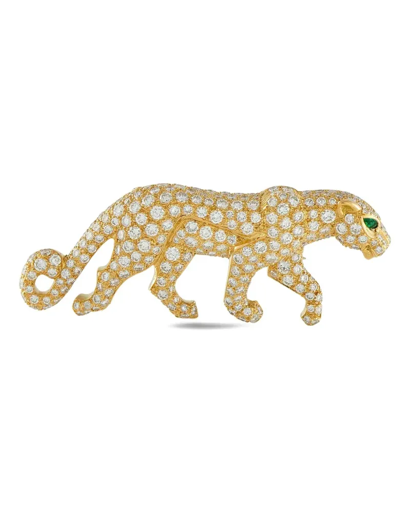Cartier 18K yellow gold Panthère diamond brooch Gold
