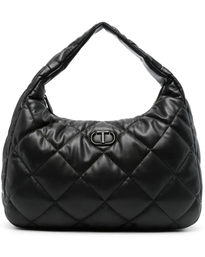 Twin-Set Gesteppte Oval T Tote Bag - Schwarz Schwarz