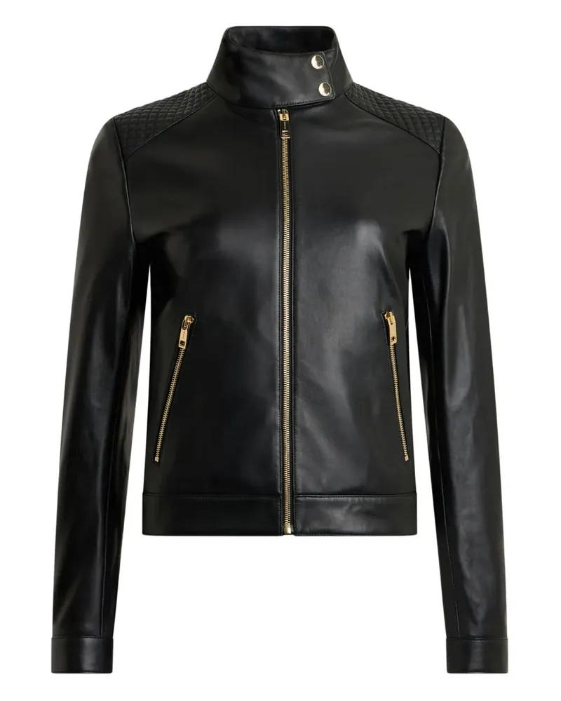 Bally Gesteppte Lederjacke - Schwarz Schwarz