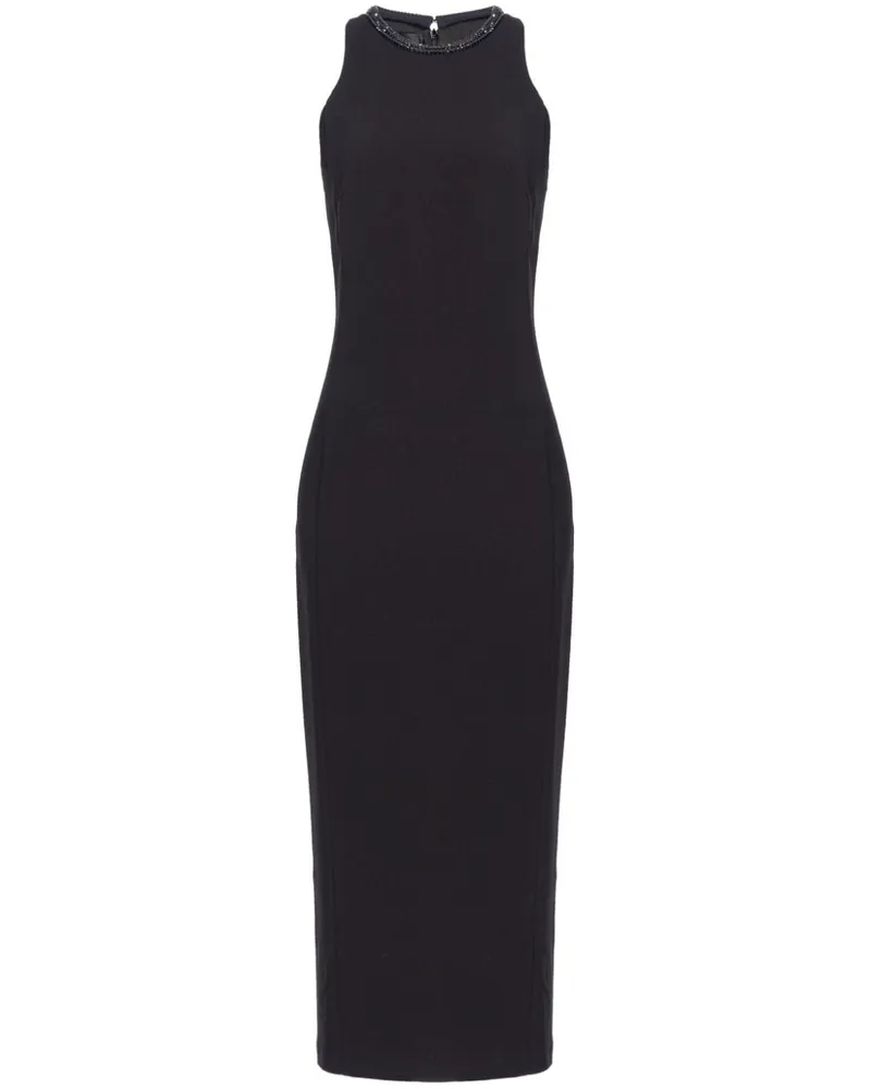 Pinko Midikleid mit Strass - Schwarz Schwarz