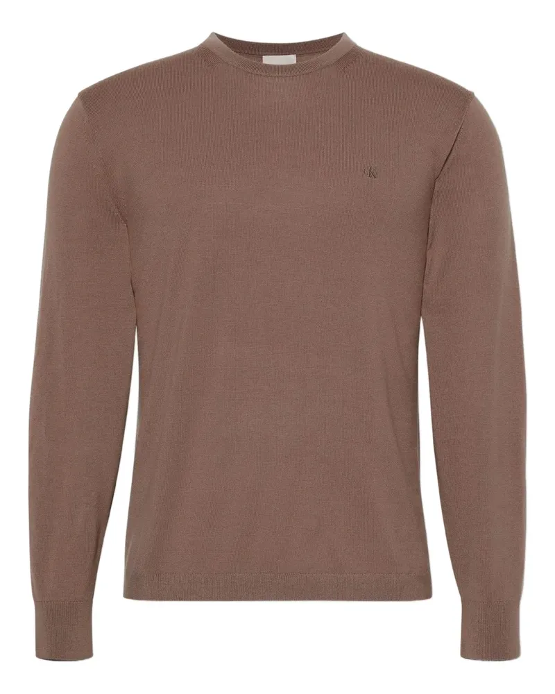Calvin Klein long-sleeved crew-neck sweater - Braun Braun