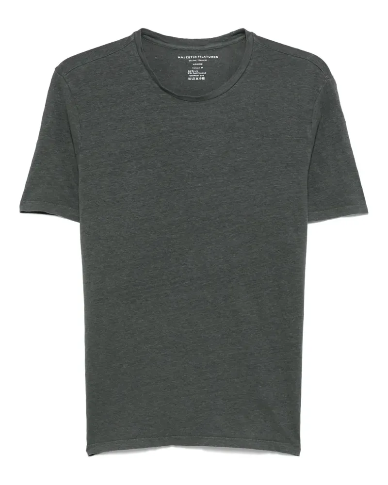 Majestic T-Shirt mit Rundhalsausschnitt - Grün Grün