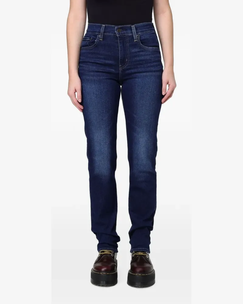 Levi's Ausgeblichene Straight-Leg-Jeans - Blau Blau