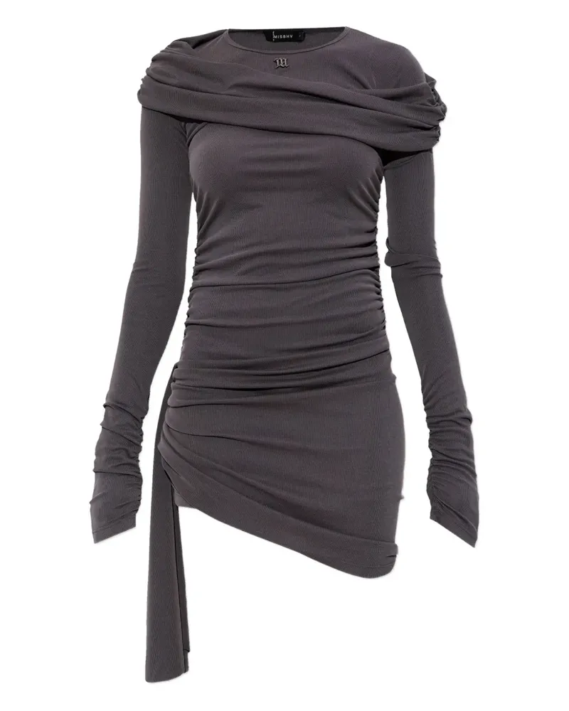 MISBHV draped ruched dress - Grau Grau