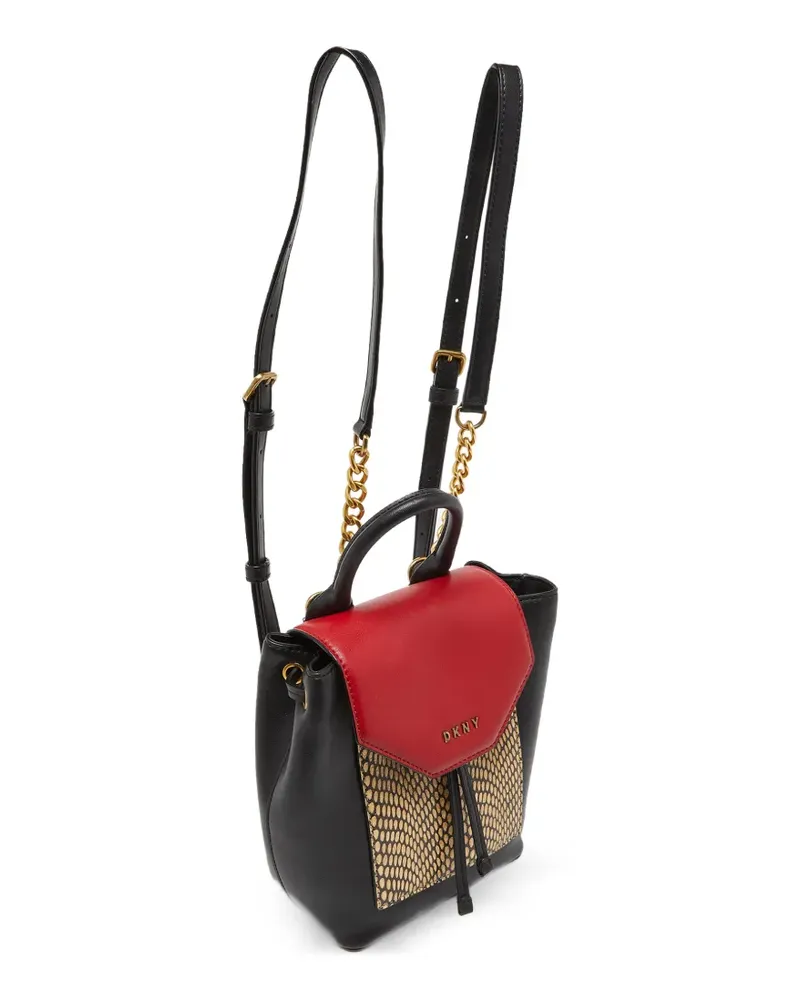 DKNY small Alexa leather backpack - Schwarz Schwarz