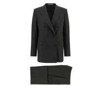 Doppelreihiger Anzug mit Pailletten - Grau