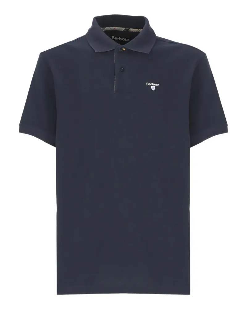 Barbour embroidered-logo polo shirt - Blau Blau