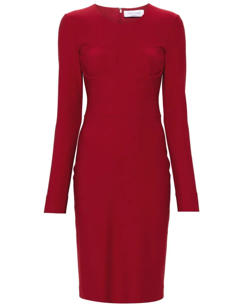 Blumarine Jersey-Midikleid mit BH-Muster Rot