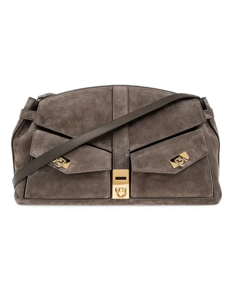 Ferragamo Hug Schultertasche - Grau Grau