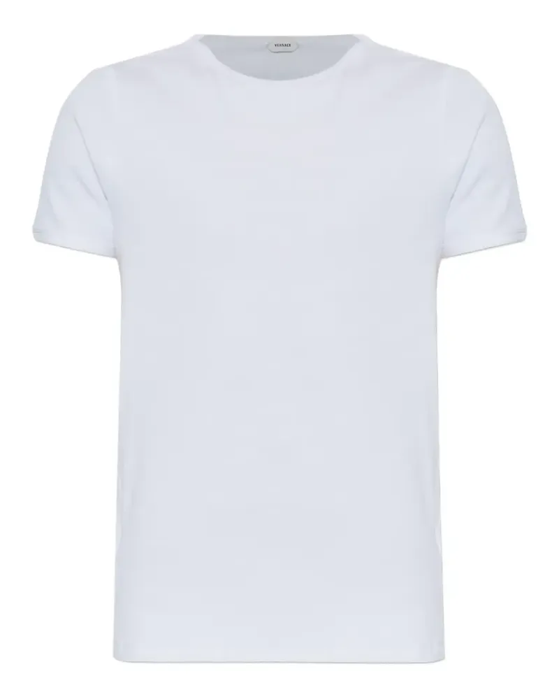 Versace logo-embroidered T-shirt - Weiß Weiß