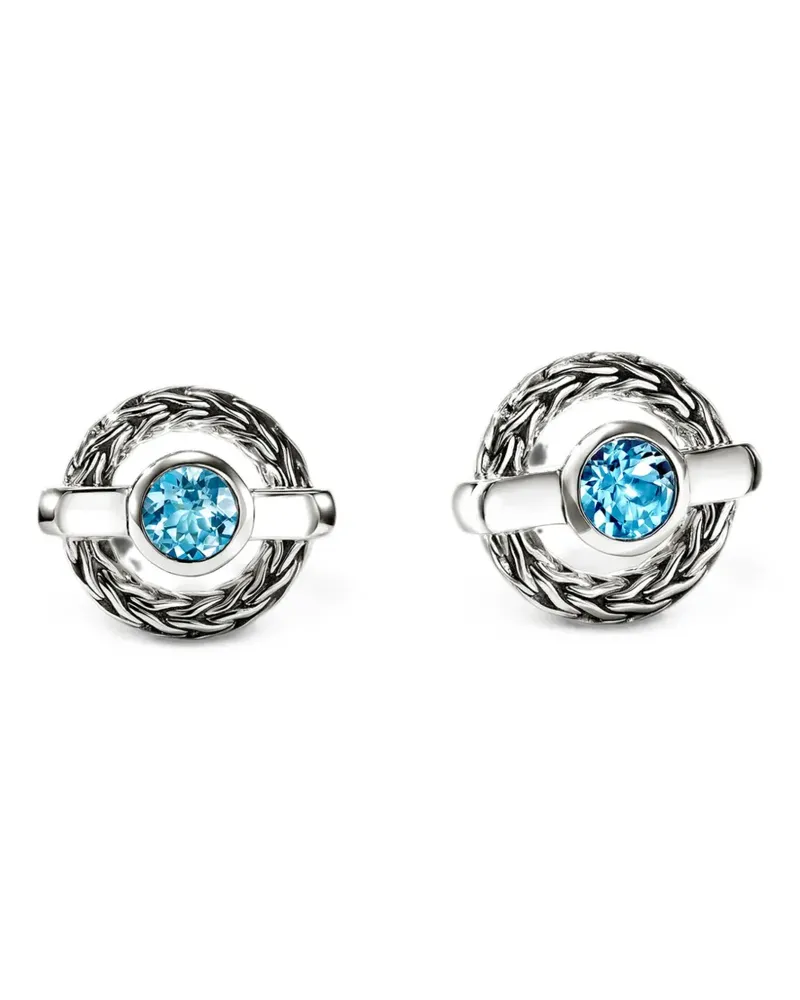 John Hardy Icon Ohrringe mit blauem Topas - Silber Silber