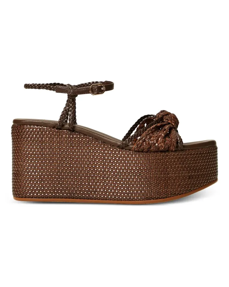 Twin-Set Sandalen mit Knotendetail 75mm - Braun Braun