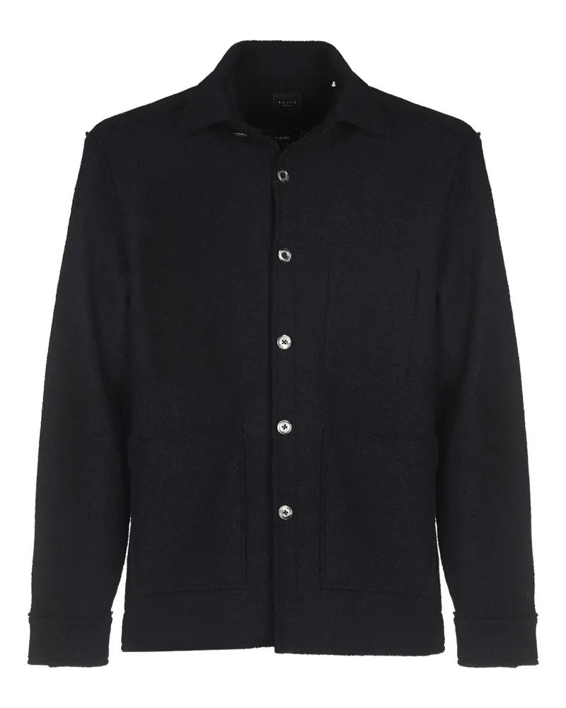 XACUS Hemd mit geknöpfter Tasche - Schwarz Schwarz