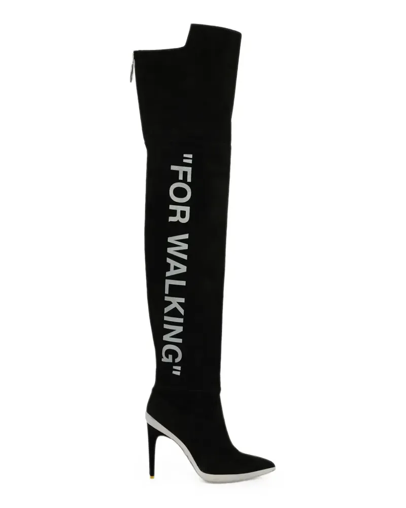 OFF-WHITE For Walking over-the-knee boots - Schwarz Schwarz