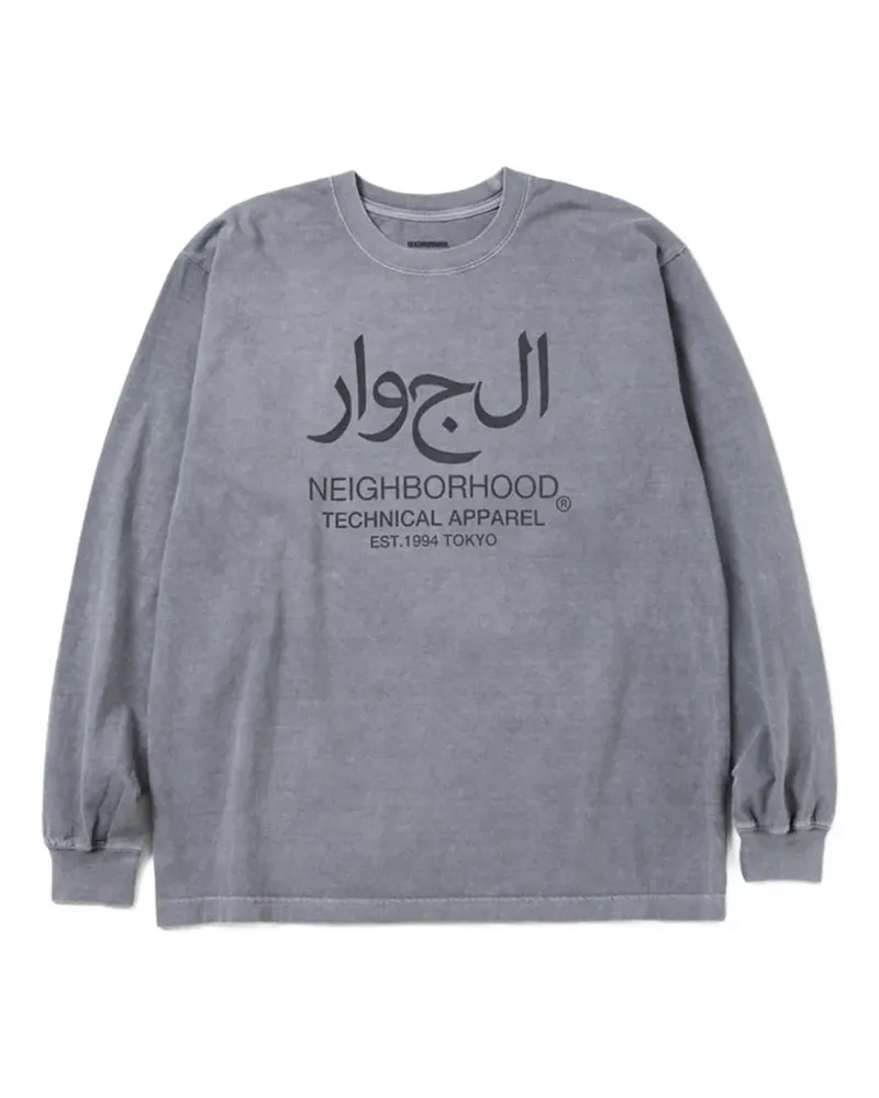 Neighborhood Sweatshirt mit Print vorne - Grau Grau