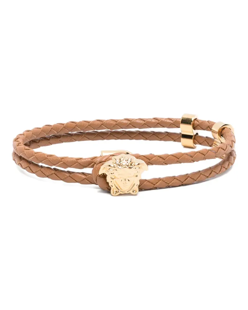 Versace La Medusa braided leather bracelet - Gold Gold