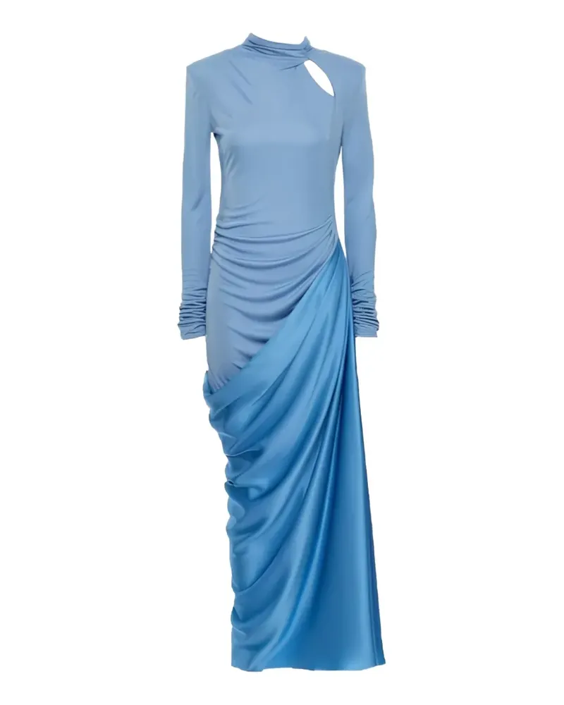 Valentino Garavani cut-out draped maxi dress - Blau Blau