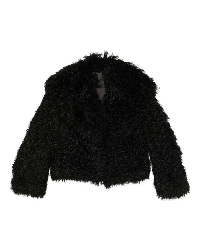 Amen Strukturierte Shaggy-Jacke - Schwarz Schwarz