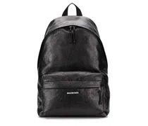 Explorer Rucksack mit Logo-Applikation - Schwarz