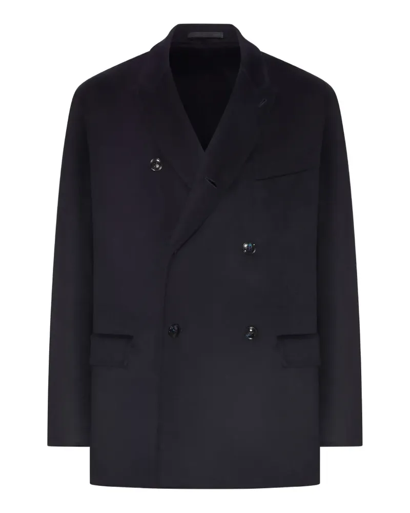 Giorgio Armani double-breasted cashmere jacket - Blau Blau