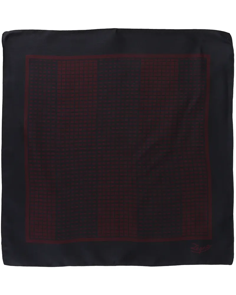 Ermenegildo Zegna Einstecktuch mit geometrischem Print - Blau Blau