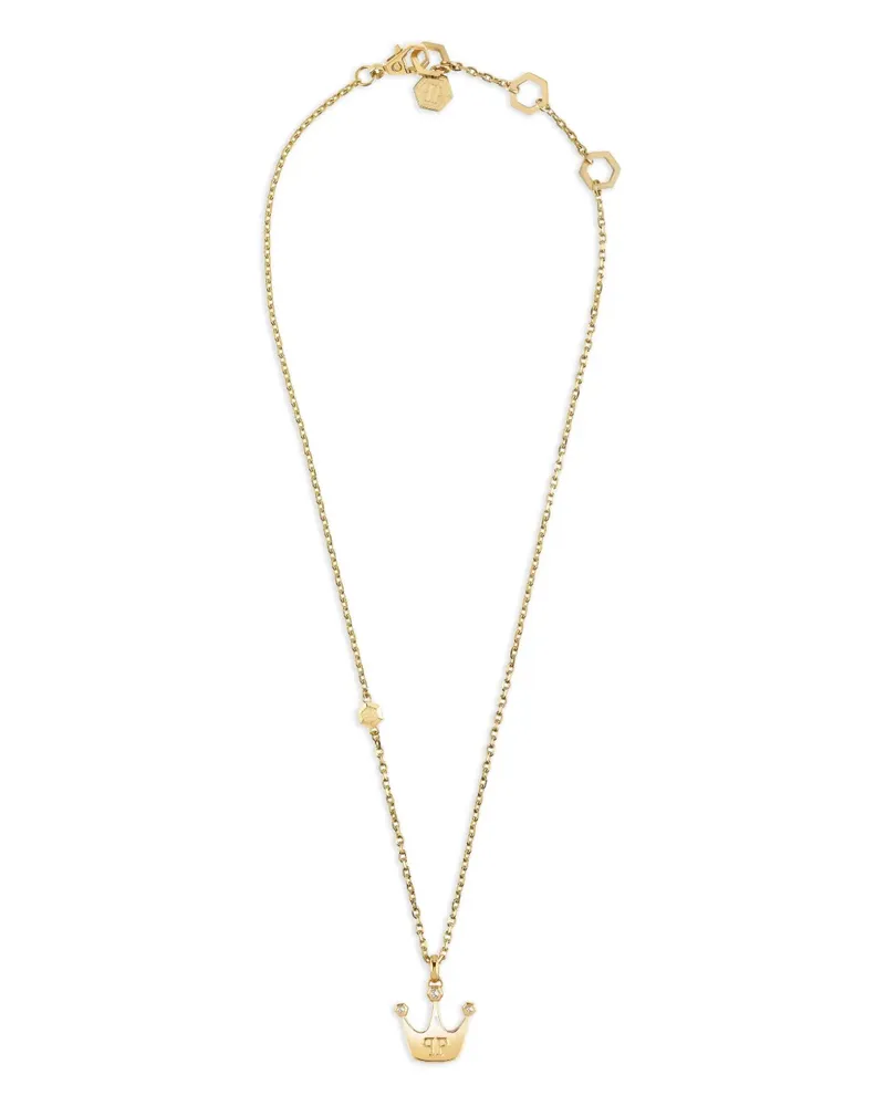 Philipp Plein Halskette mit Kronenanhänger - Gold Gold