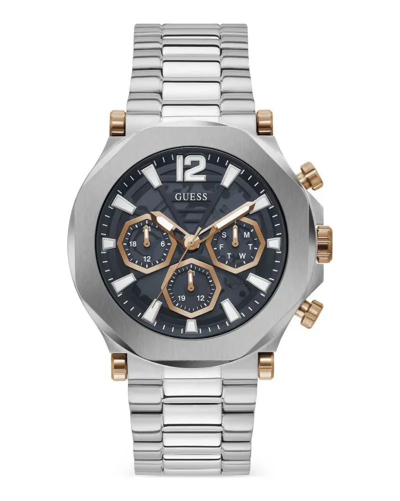 Guess octagonal-case 46mm watch - Schwarz Schwarz