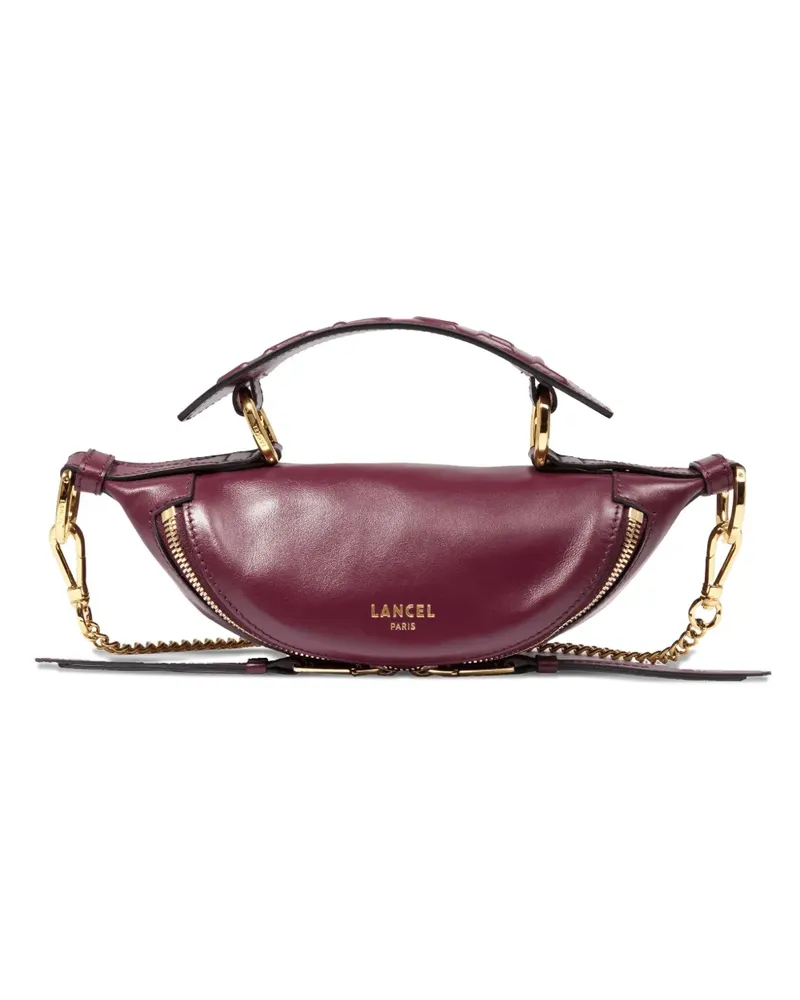 Lancel Mini Origami Umhängetasche mit gestepptem Henkel - Violett Violett