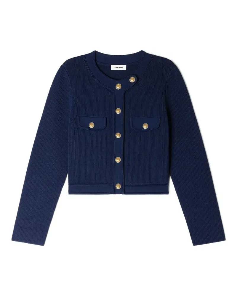 Sandro Cardigan mit Vordertasche - Blau Blau
