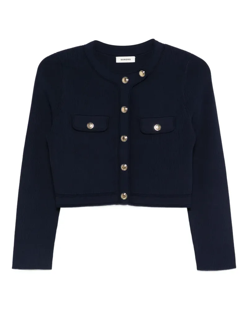 Sandro Cardigan mit Vordertasche - Blau Blau