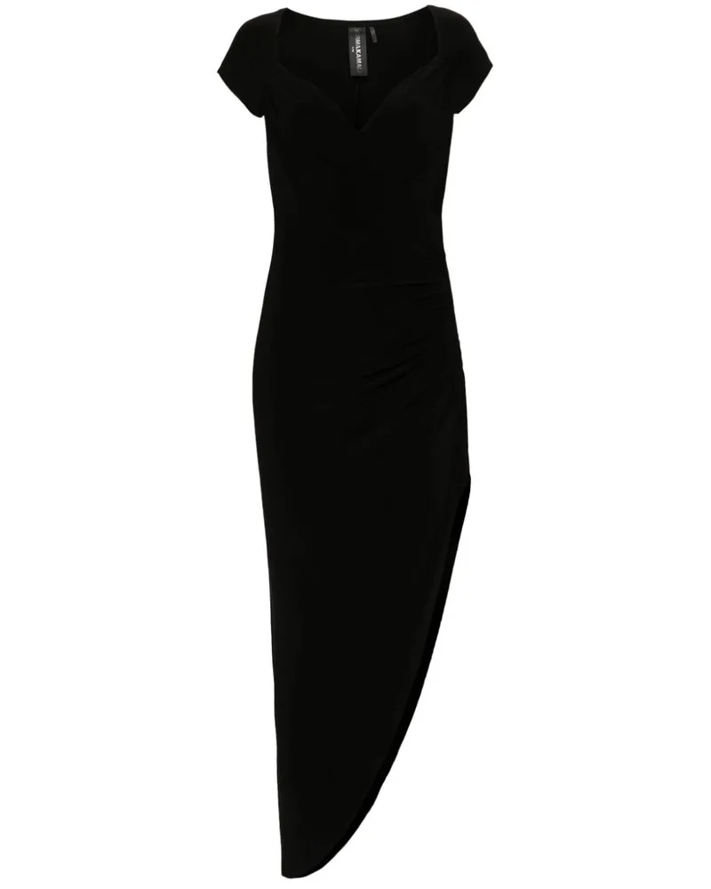 Norma Kamali Asymmetrisches Kleid - Schwarz Schwarz