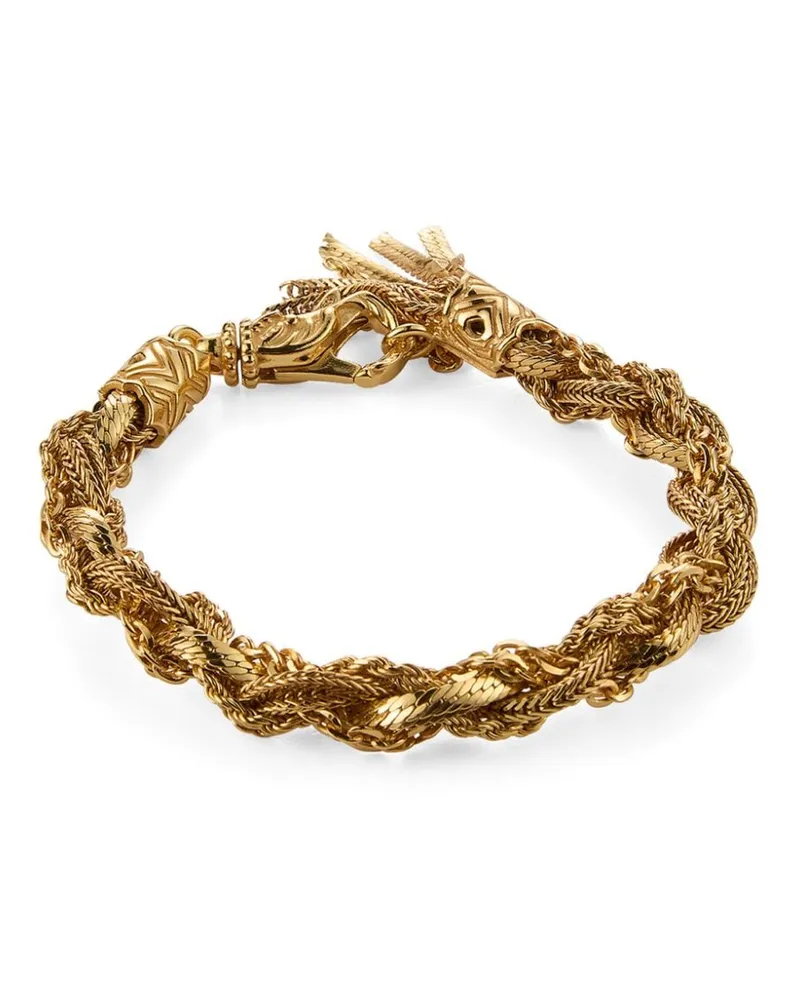 Emanuele Bicocchi Mittelgroßes Round Braid Armband - Gold Gold