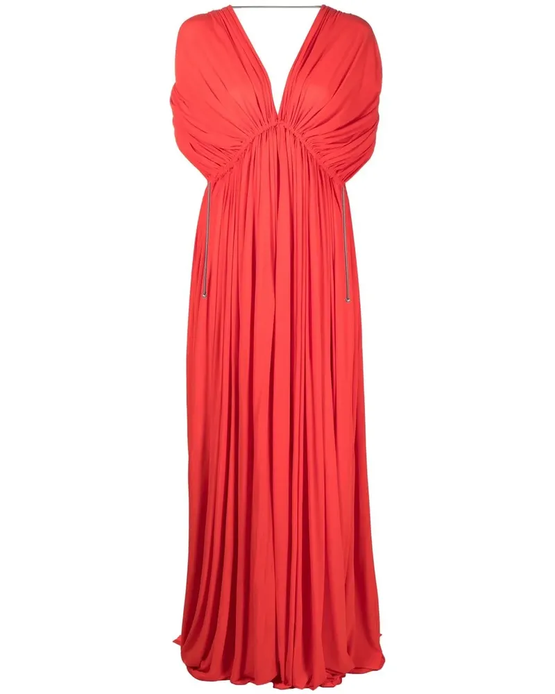 Lanvin Abendkleid mit V-Ausschnitt - Rot Rot
