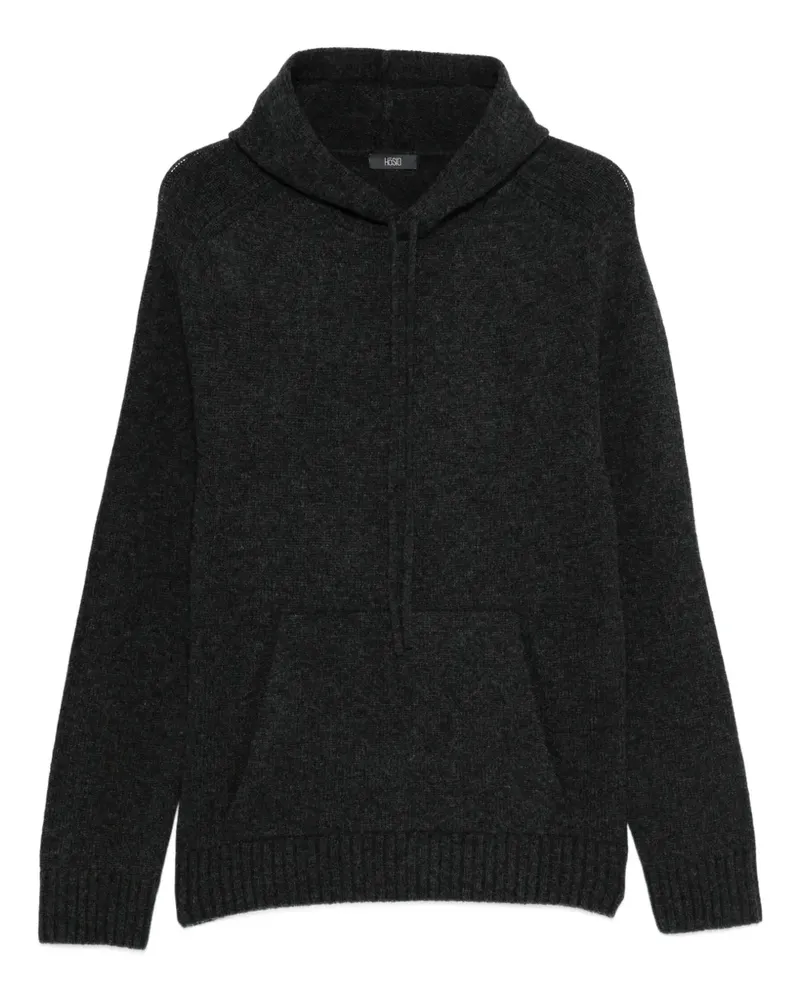 HOSIO Hoodie mit Beuteltasche - Grau Grau