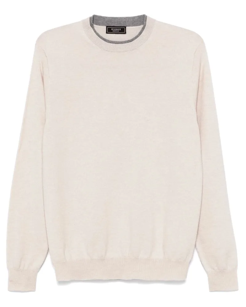 Peserico Pullover im Layering-Look Nude
