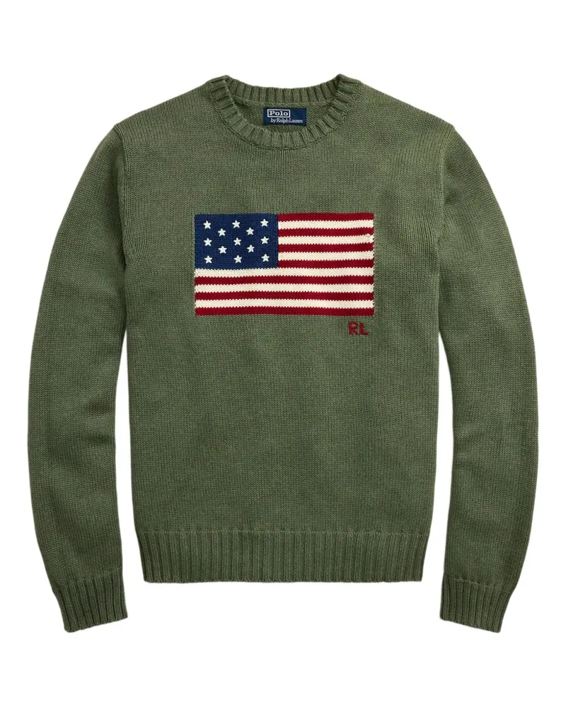 Ralph Lauren Pullover mit Flaggenstickerei - Grün Grün