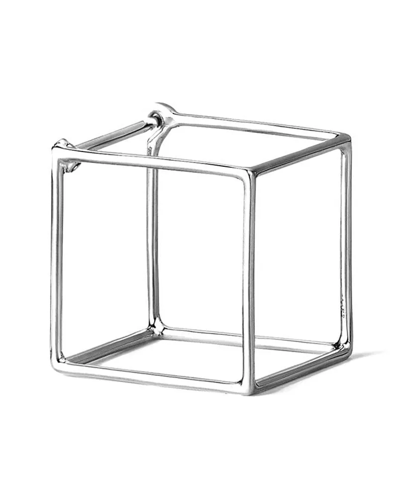 SHIHARA Viereckiger '15' Ohrring - Metallic Metallic