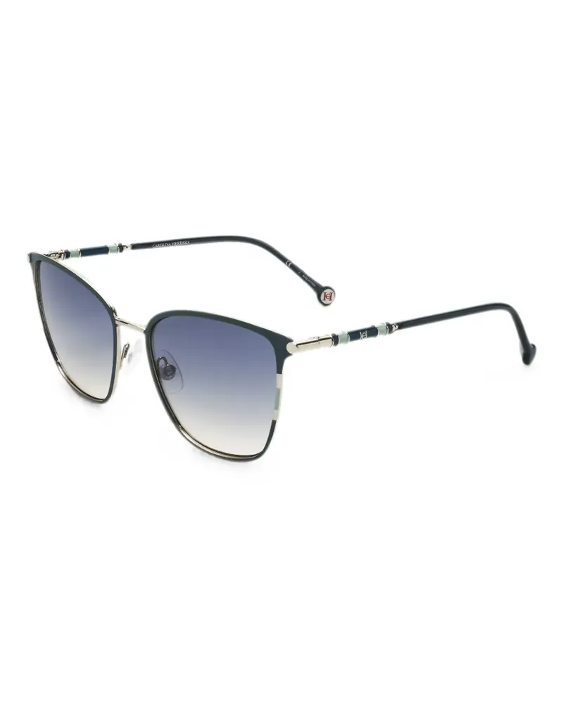 Carolina Herrera New York Sonnenbrille mit geometrischem Gestell - Blau Blau