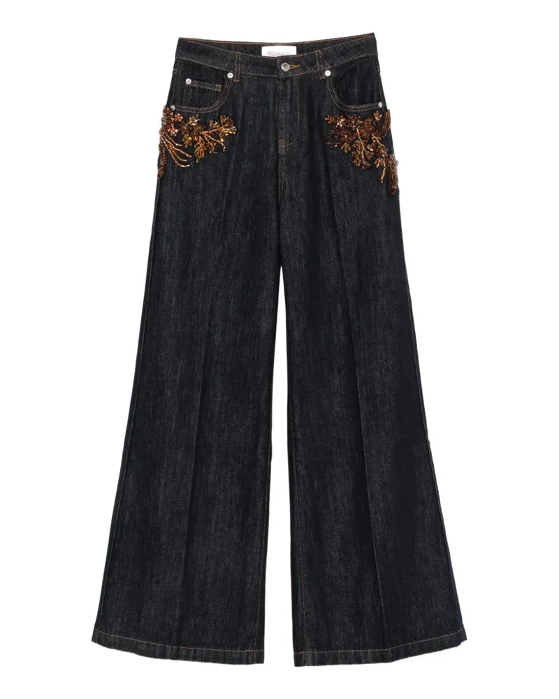 Ermanno Scervino Palazzohose mit Perlen - Blau Blau