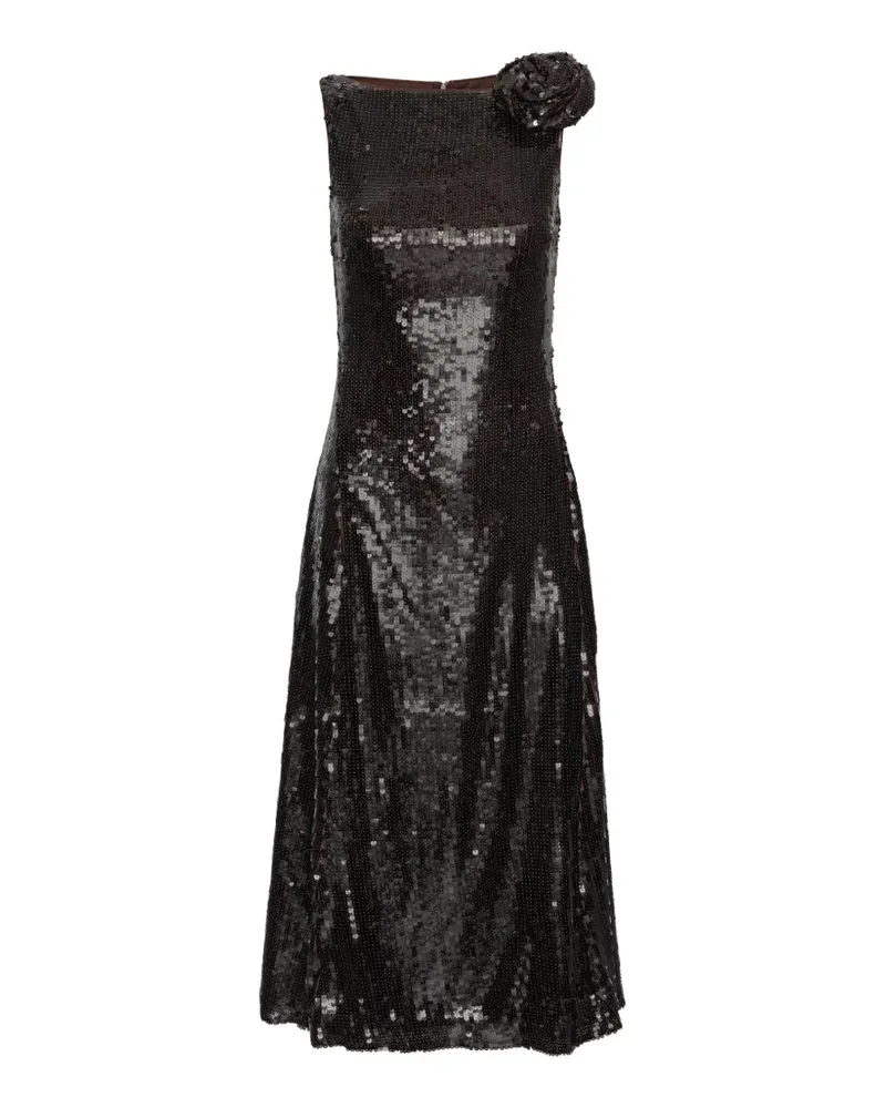 ROTATE Birger Christensen sequins midi flared dress - Braun Braun