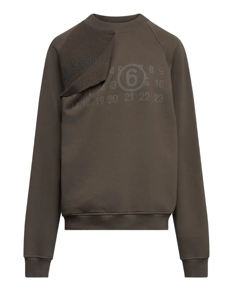 Maison Margiela Sweatshirt mit Logo-Print - Braun Braun