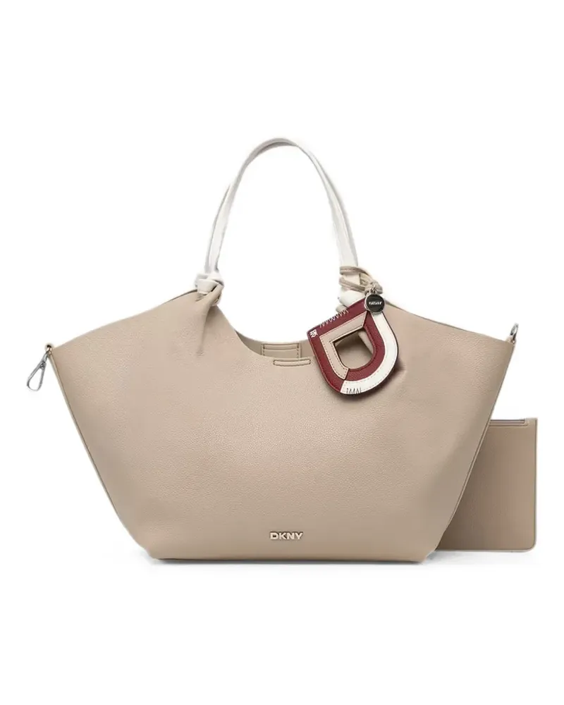 DKNY Paula logo-charm tote bag - Nude Nude